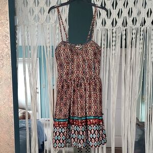 Multicolor Geometric Print Women's Dress